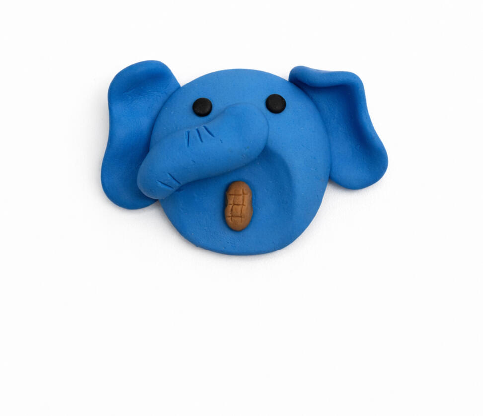 cute elephant worry stone with peanut